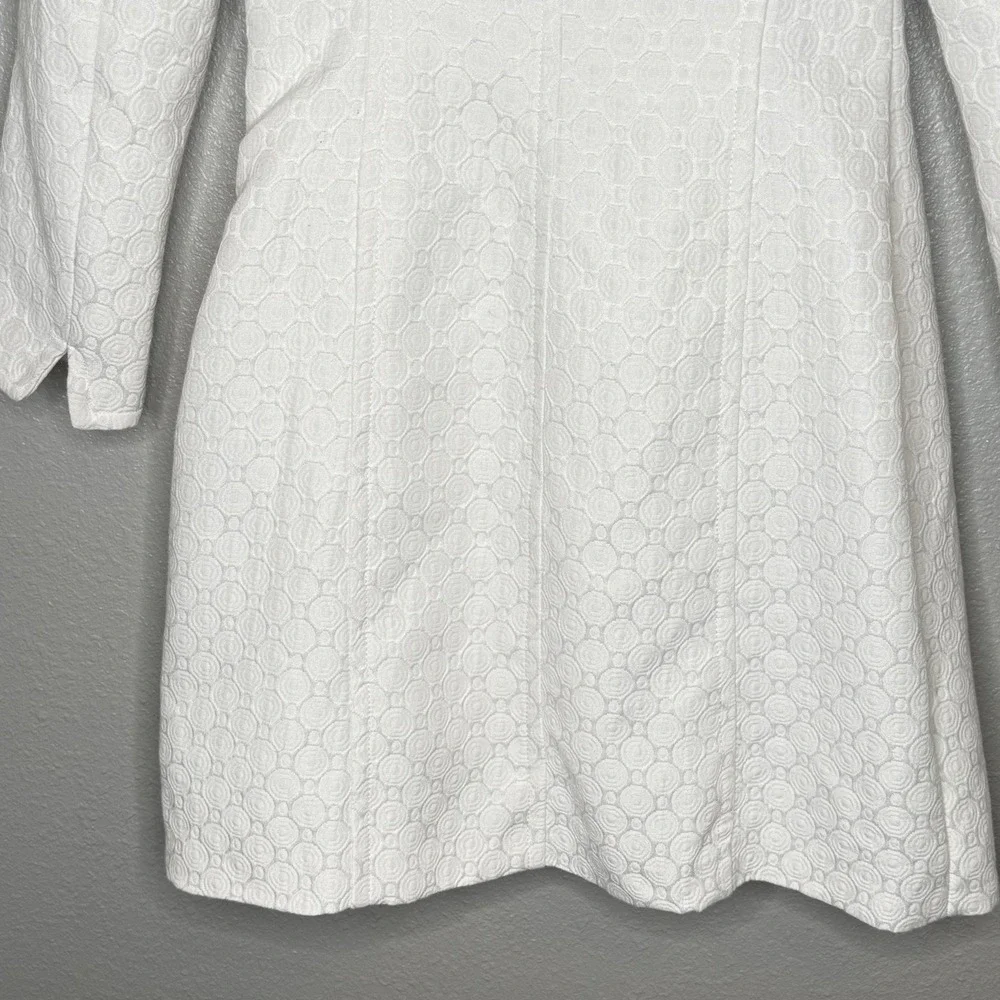White Women's Button-Front Wool-Blend Coat - Picture 6 of 9